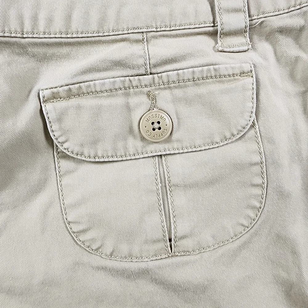 Y2K Messimo Micro Grunge Womens Shorts Size 11 Khaki Tan Cotton Stretch Fit 6